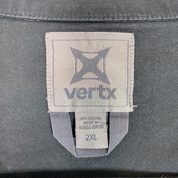 Vertx Shirt Mens 2XL Black Short Sleeve Snap Button - Picture 6 of 7